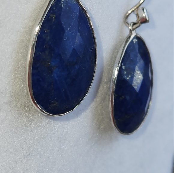 Silpada Sterling & Lapis Lazuli Pierced Earrings - Picture 2 of 7